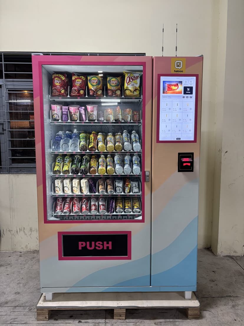 Máy bán hàng tự động Halooo Vending lắp đặt tại Nhà máy, khu công nghiệp